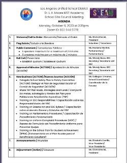 agenda page 1